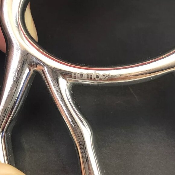 Nambe Brass Christmas Ornament Silver plated Reindeer Antlers Minimalist Decor - Picture 6 of 6